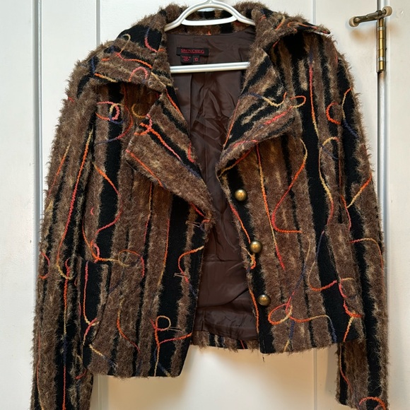 Simon Chang Wool Blazer with Embroidered Stripes - Picture 3 of 9